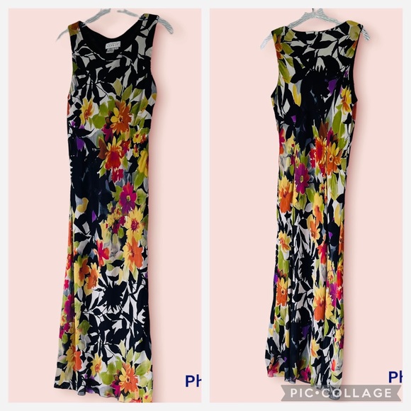 Adrianna Papell Dresses & Skirts - Adriana Papell Floral Silk Maxi Dress